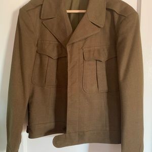 WWII Wool Army Bomber Jacket “Ike” Style Size 38R